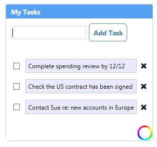 Screenshot of EvantoDesk Task List screen